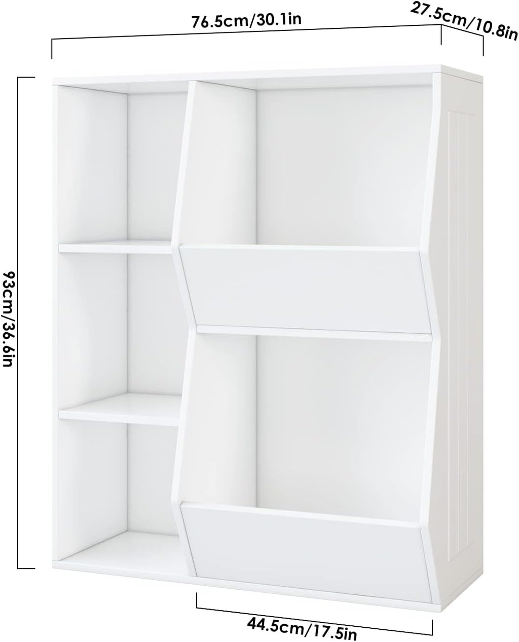 White 5 Cubby Toy Storage Organizer R3364