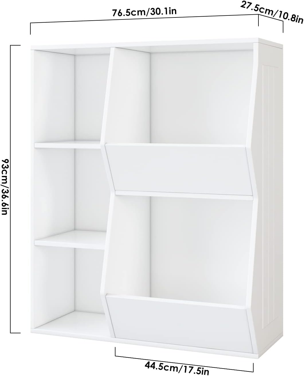 White 5 Cubby Toy Storage Organizer R3364