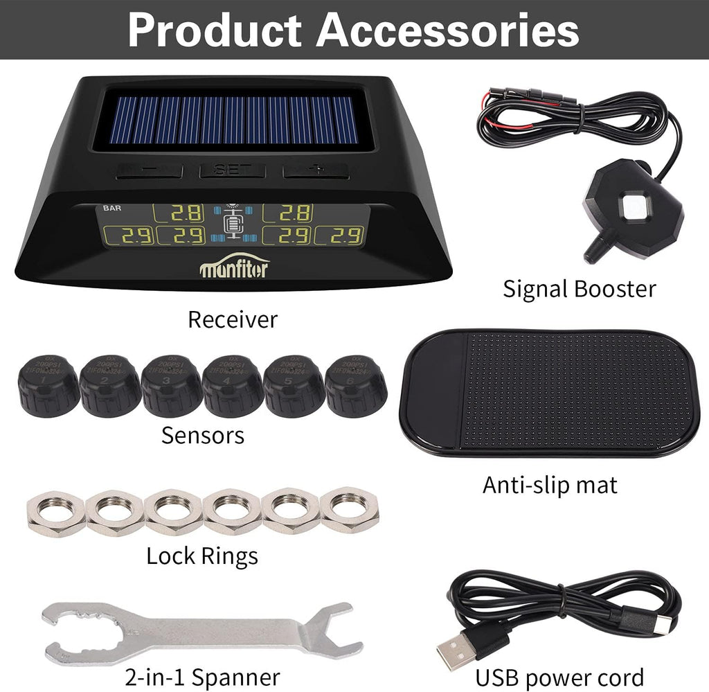 Tire Pressure Monitoring System with 6 External Sensors U6494