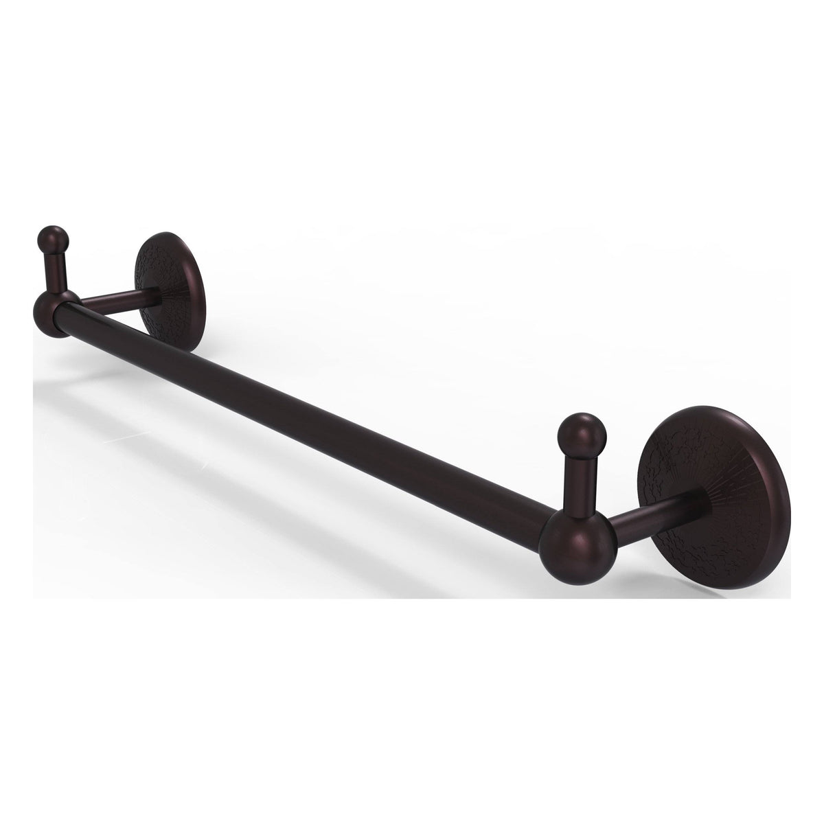 30 inch Antique Bronze Towel Bar with Integrated Hooks E7335