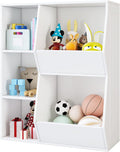 White 5 Cubby Toy Storage Organizer R3364