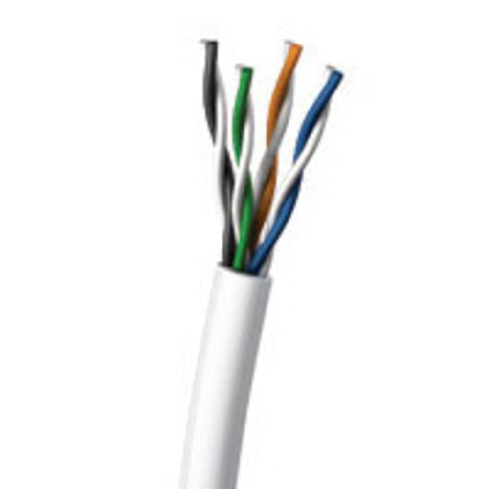 1000ft Cat5e UTP Solid PVC CMR Cable White D75813