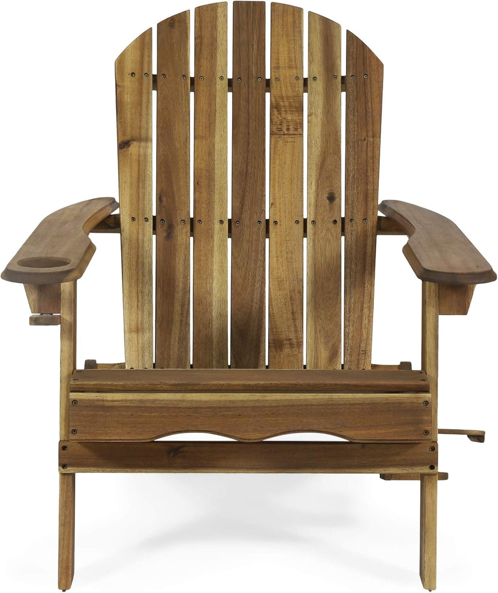 Gray Acacia Wood Folding Adirondack Chair T799