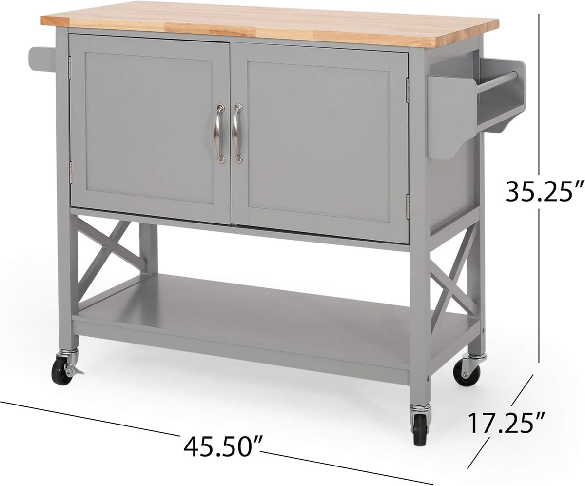 Gray Kitchen Cart with Wheels C71815
