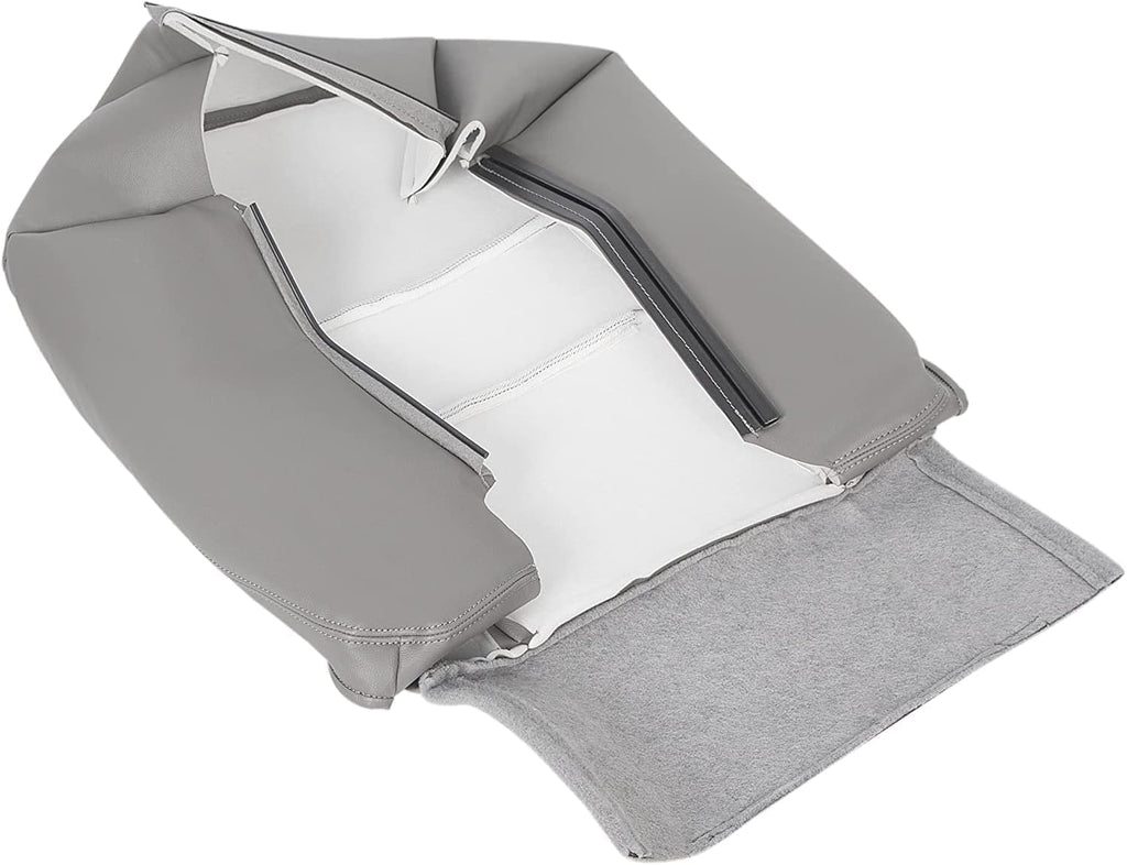 Gray Leather Front Driver Side Seat Cover Pack of 2 O4248