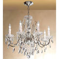 8-Light Candle Style Crystal Chandelier I10713