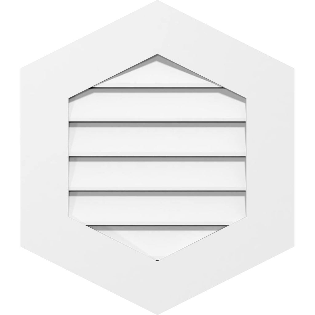Vertical Peaked Surface Mount PVC Gable Vent O2489