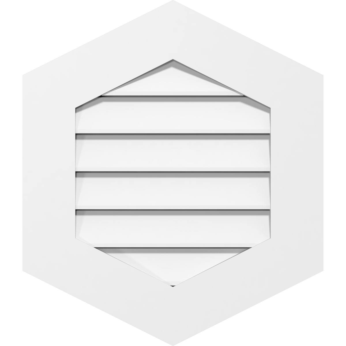 Vertical Peaked Surface Mount PVC Gable Vent O2489