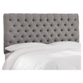 California King Tufted Linen Gray Headboard X84915