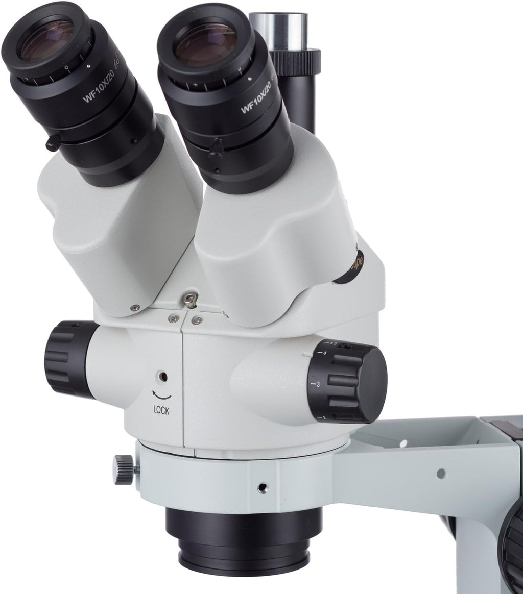 7X-45X Simul-Focal Stereo Zoom Microscope with LED Ring Light N8102