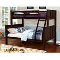 Dark Walnut Wood Twin Over Full Bunk Bed R37404