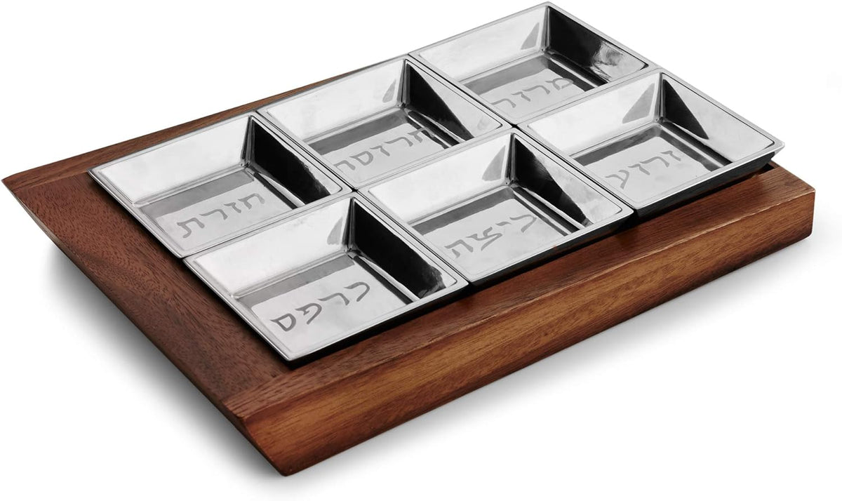 Wood and Alloy Seder Plate X608312