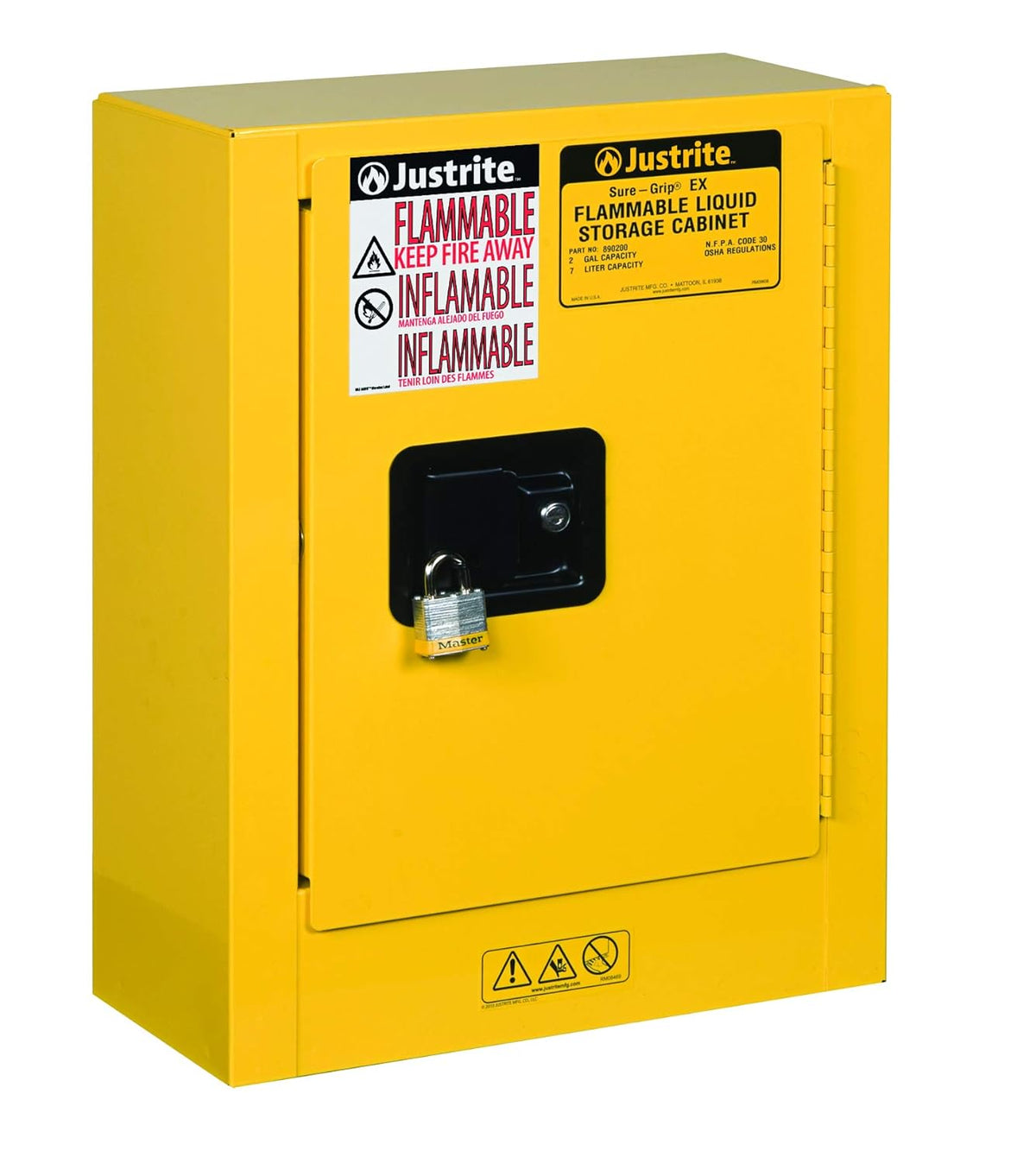 Galvanized Steel 1 Door Manual Flammables Safety Storage Cabinet V18416