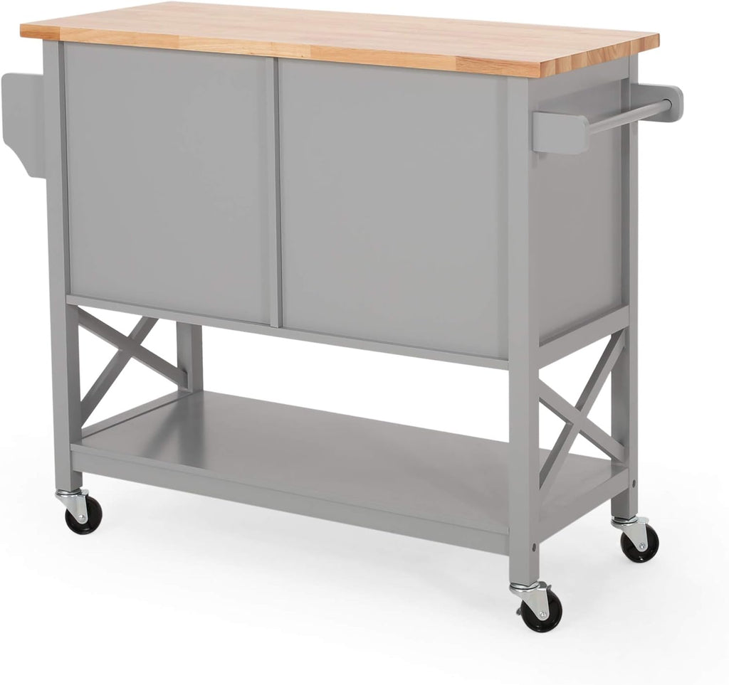 Gray Kitchen Cart with Wheels C71815
