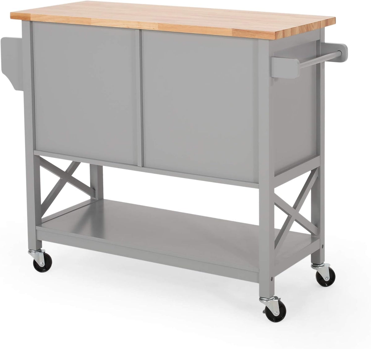 Gray Kitchen Cart with Wheels C71815
