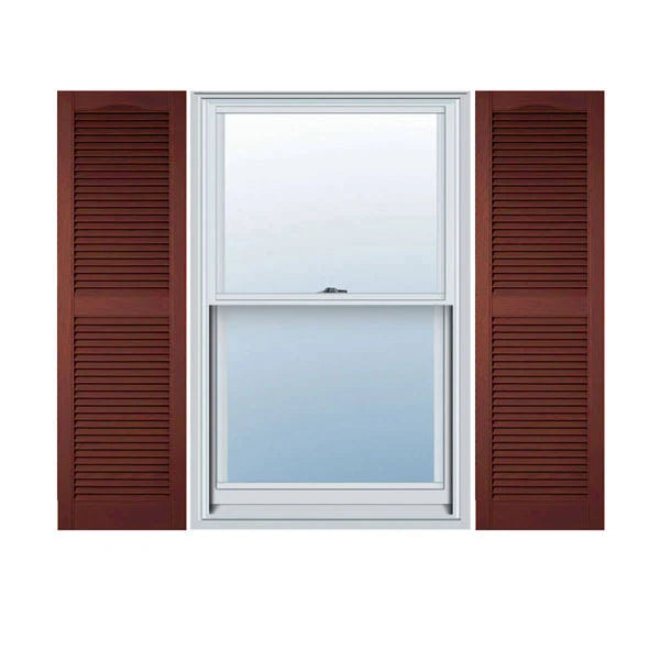 14 1/2 inch x 95 inch Vinyl Open Louver Shutters E49737