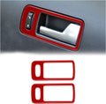 Carbon Fiber Interior Door Handle Decoration Sticker 2Pcs Red B739