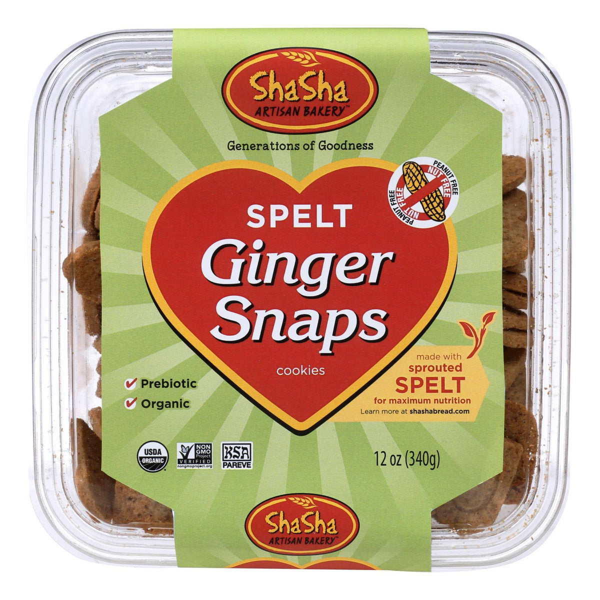 Spelt Gingersnaps 12 oz P400157