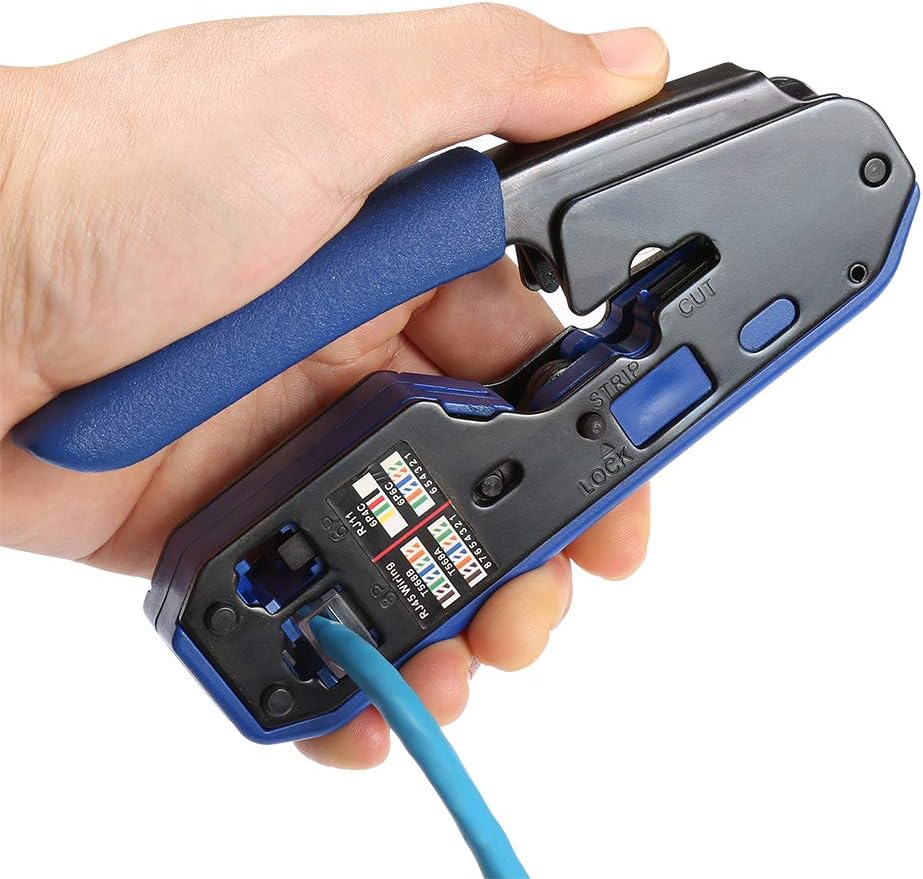 RJ45 Crimp Tool Kit with 50PCS CAT5e CAT6 Connectors Q534