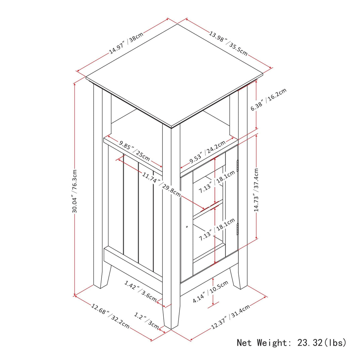 30 inch Floor Storage Bath Cabinet G806262