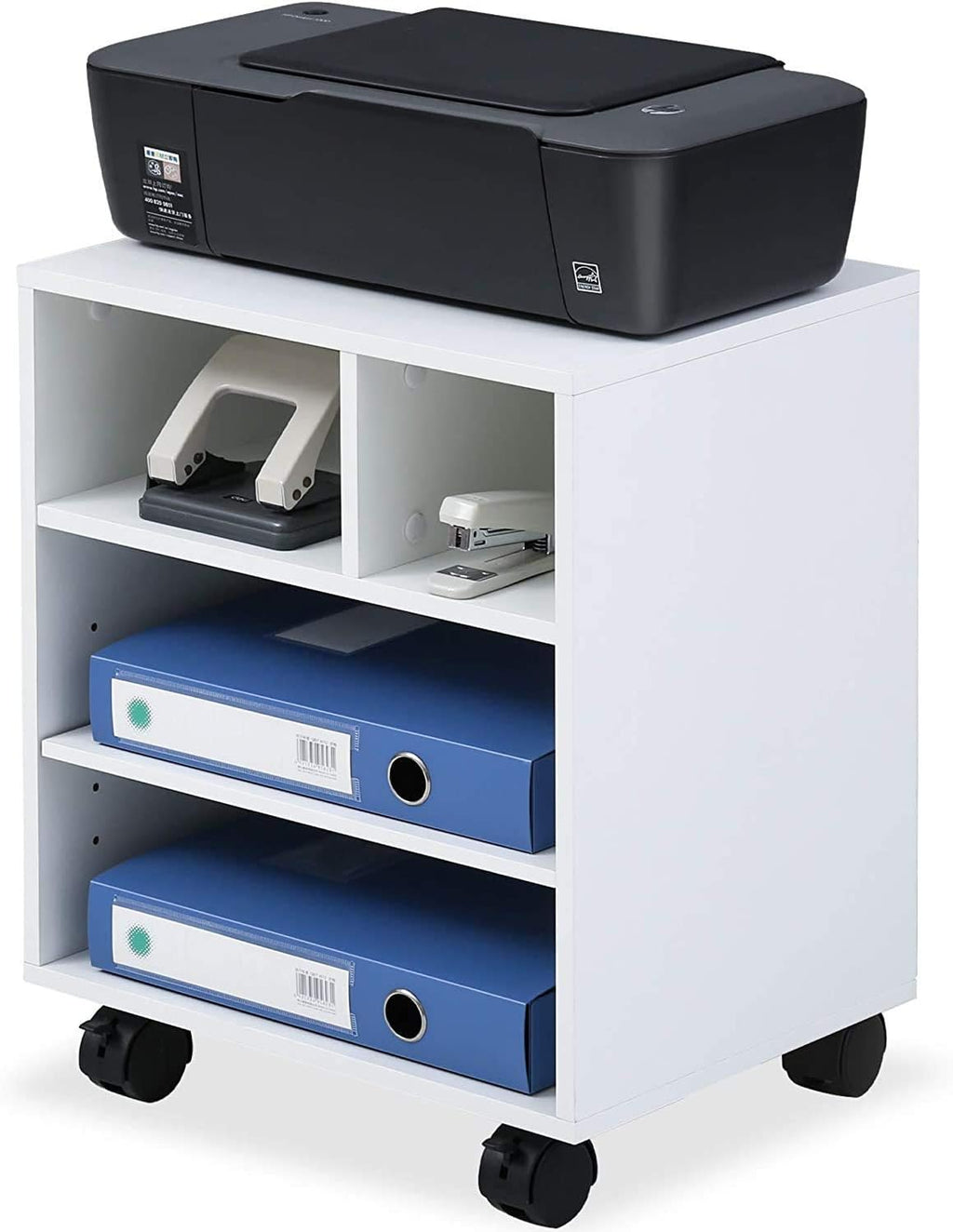 Black Adjustable Printer Stand Cart with Wheels R606232