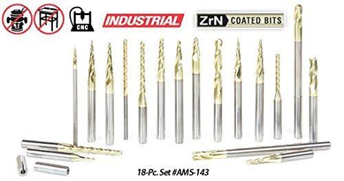 3-Pc CNC 2D/3D Carving Ball Nose Router Bit V131