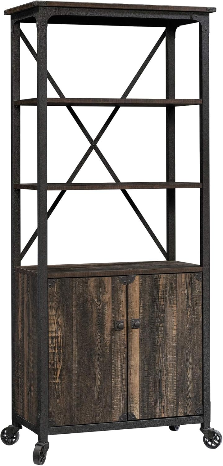 Carbon Oak Bookcase with Doors W925646