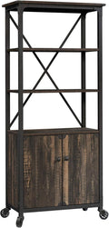 Carbon Oak Bookcase with Doors W925646