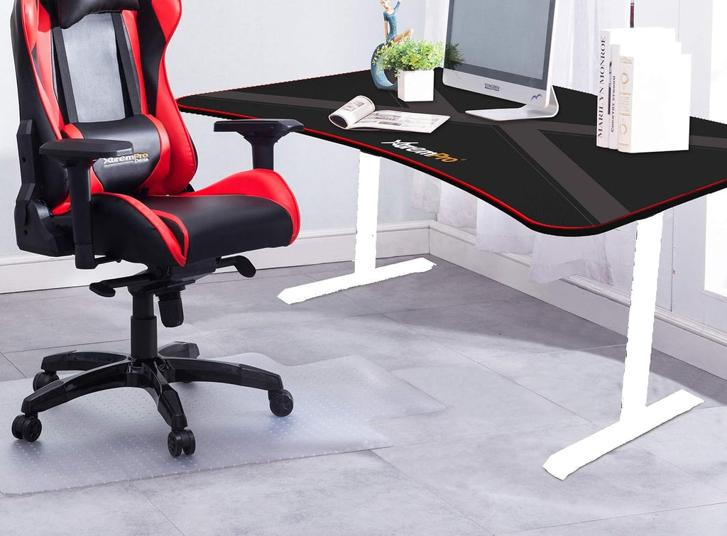 Black White Gaming Desk with Cable Management L650020