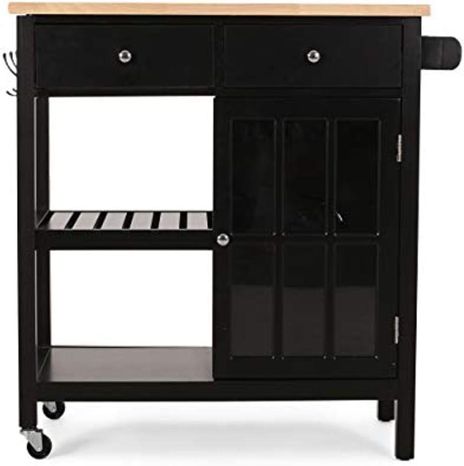 White Kitchen Cart with Wheels D46547