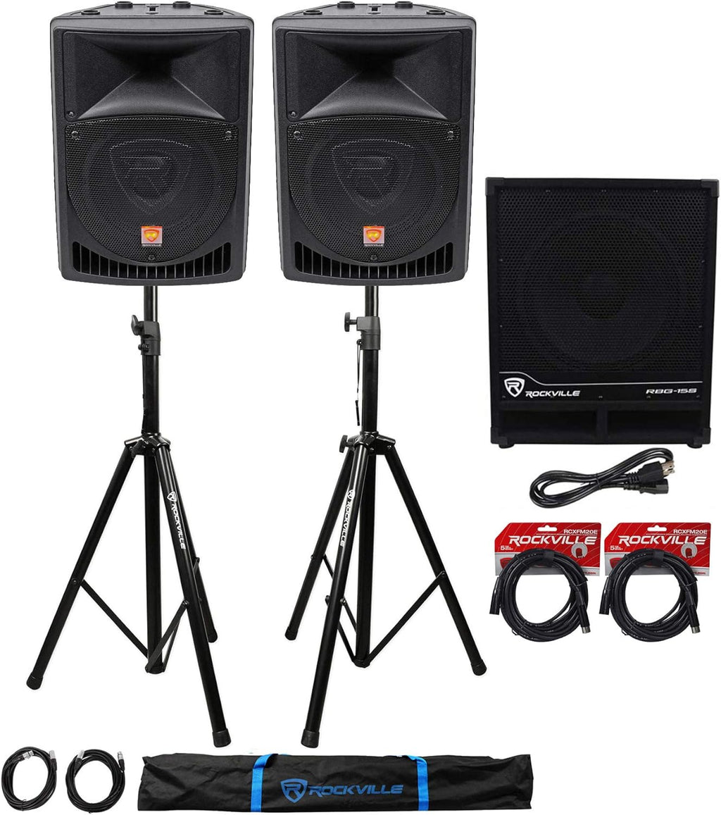8 Powered PA Speakers and 15 Subwoofer Y175590