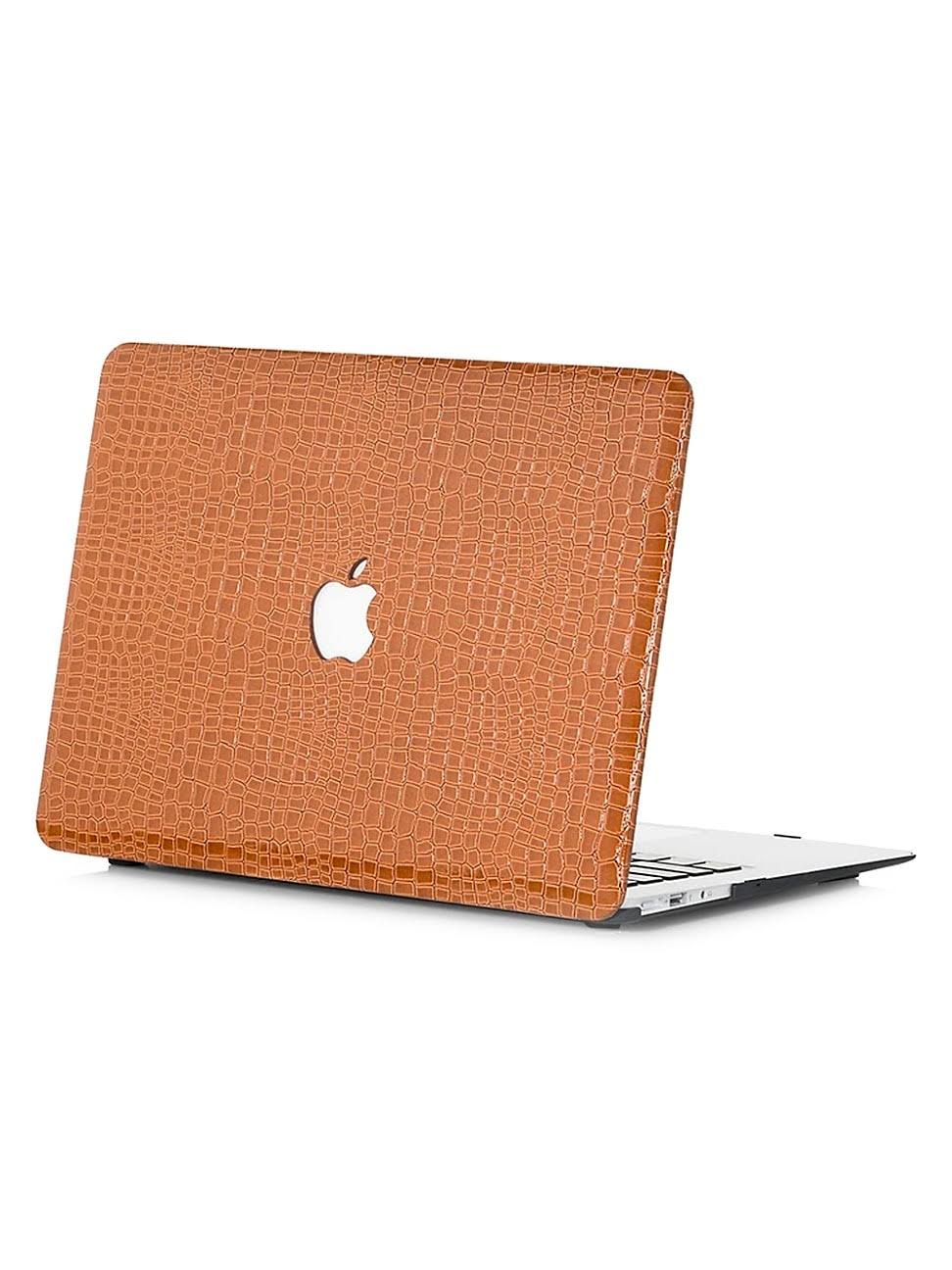 Faux Crocodile MacBook Case - Brown O9289