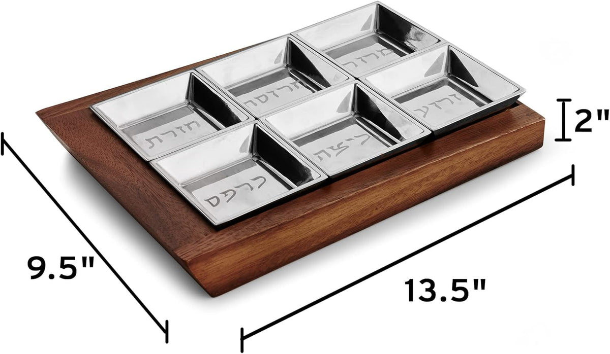 Wood and Alloy Seder Plate X608312