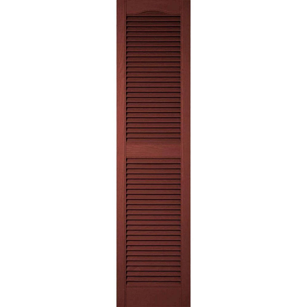 14 1/2 inch x 95 inch Vinyl Open Louver Shutters E49737