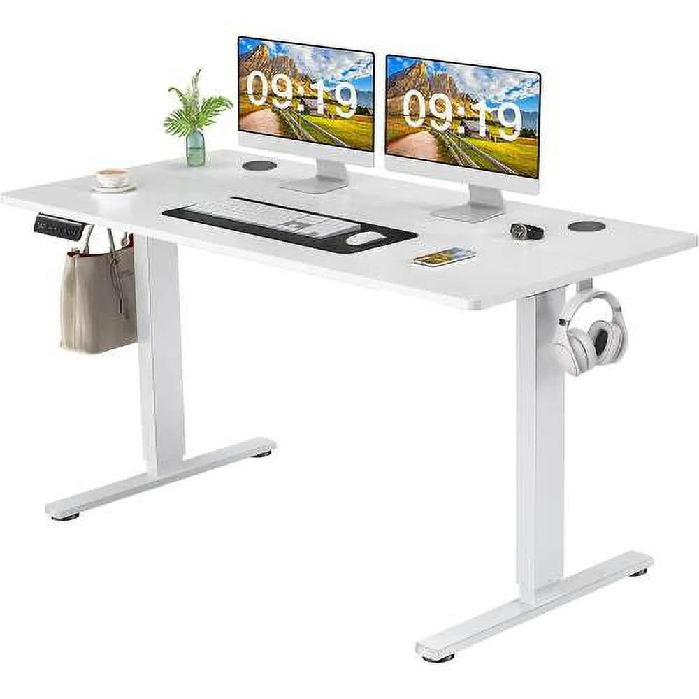 White Electric Height Adjustable Standing Desk T61234