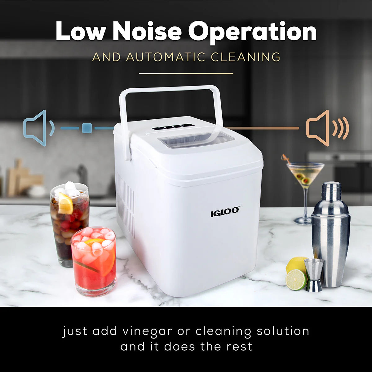 White Portable Countertop Ice Maker Machine P1756
