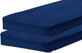 Cotton Cot Size 30" x 75" Fitted Sheet, 2 Pack Navy F258201