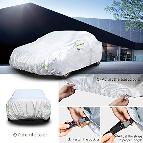 Silver Weatherproof Car Cover 150D Oxford K3594