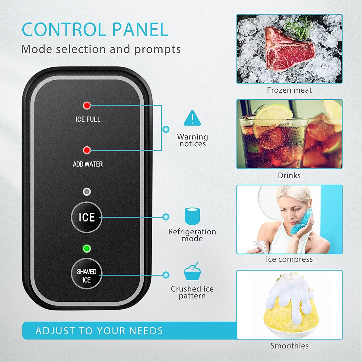 2 in 1 Countertop Ice Maker & Ice Shaver Machine M3427
