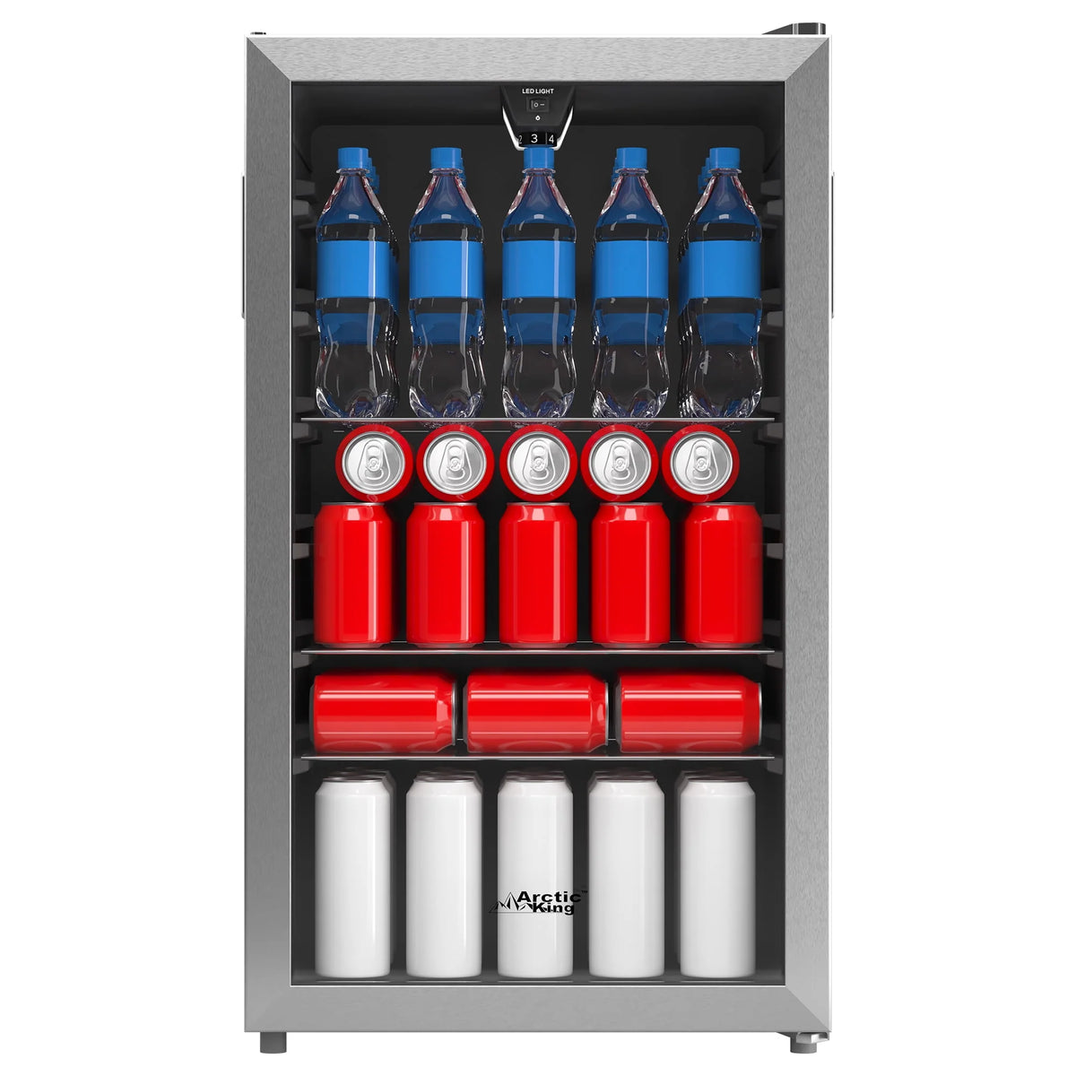 115-Can Beverage Fridge & Cooler Stainless Steel N95102