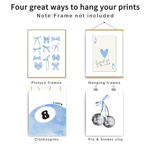 Pink Coquette Preppy Wall Art Prints Set of 4 Q8921