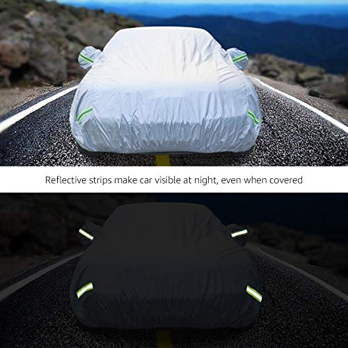 Silver Weatherproof Car Cover 150D Oxford K3594