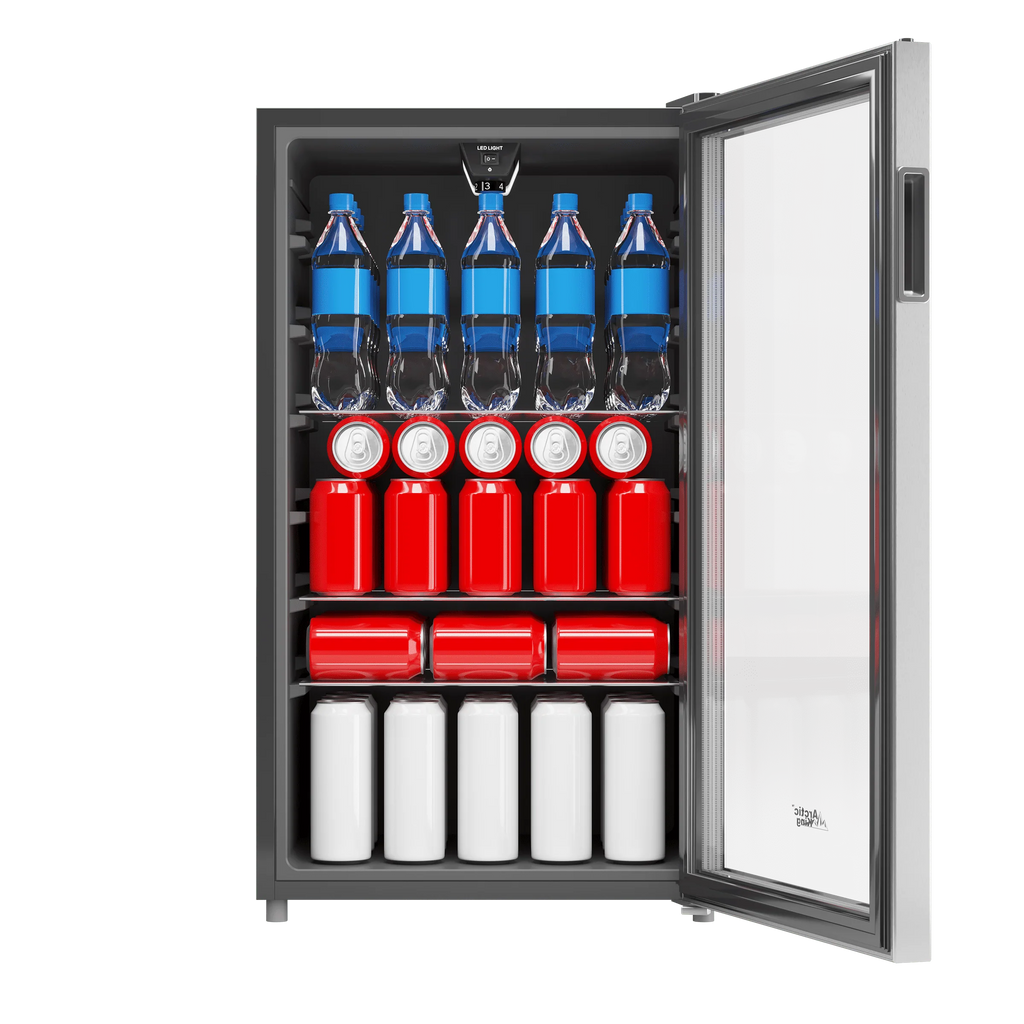115-Can Beverage Fridge & Cooler Stainless Steel N95102