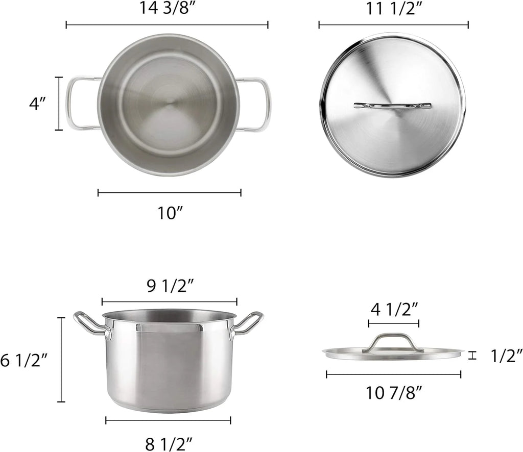 Stainless 8-Quart Stock With Lid H60929