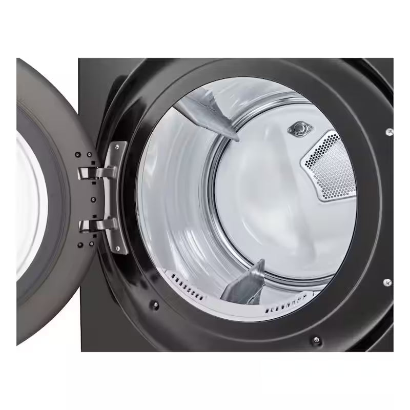 Black Steel Electric Dryer with TurboSteam D46938
