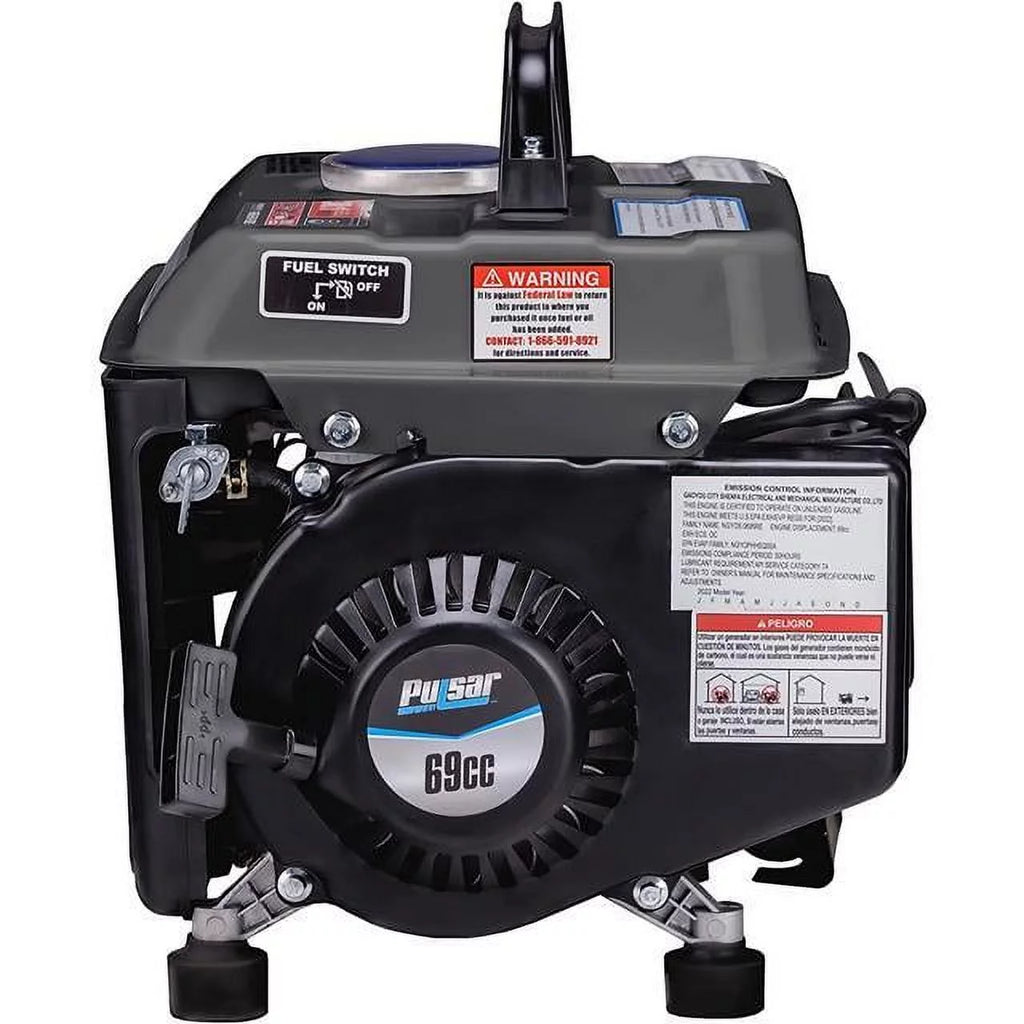 Portable Gas-Powered Generator with Carrying Handle, 1200W, Black/Gray I6065