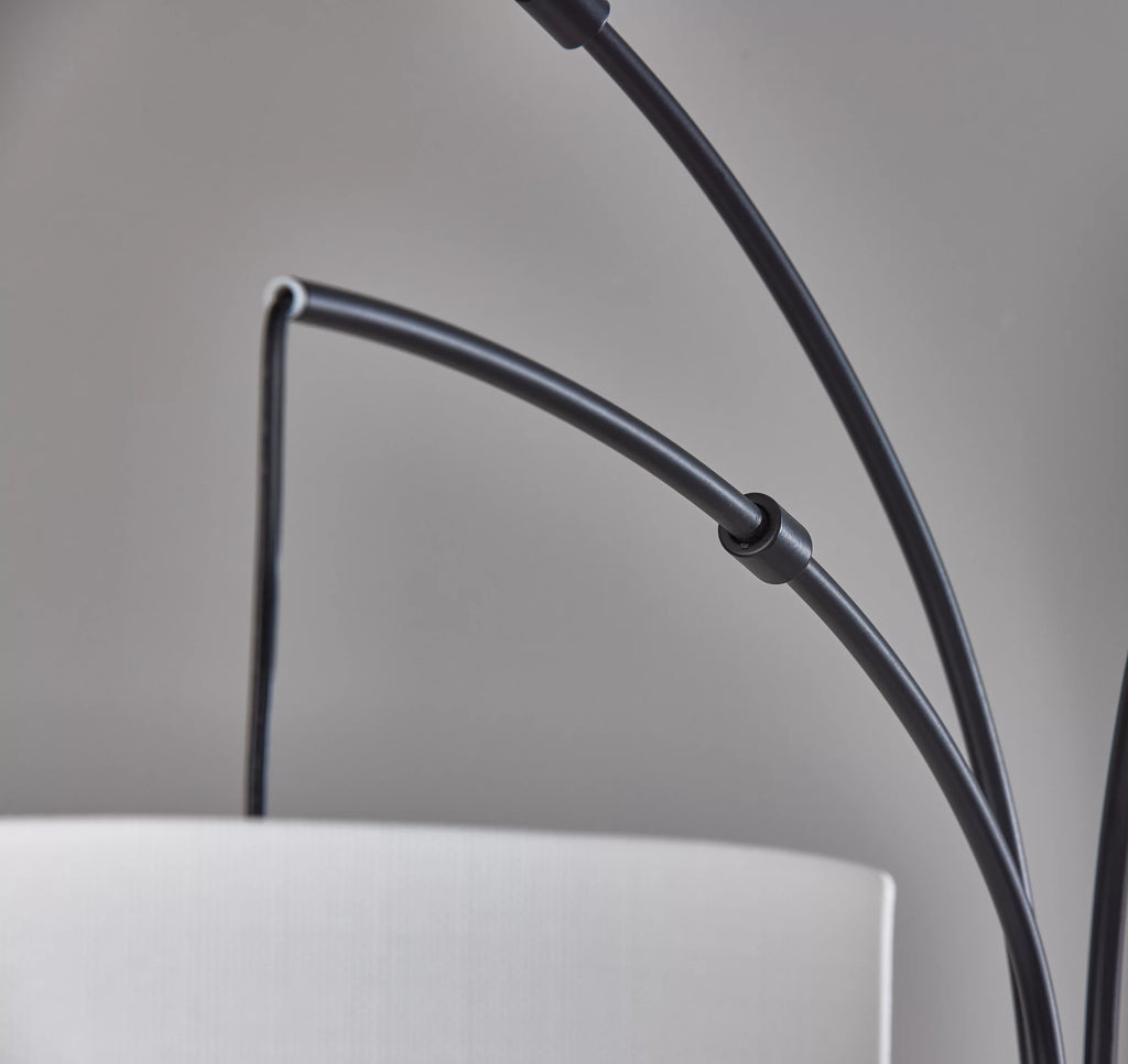 Matte Black 3 Head Arc Floor Lamp D584789