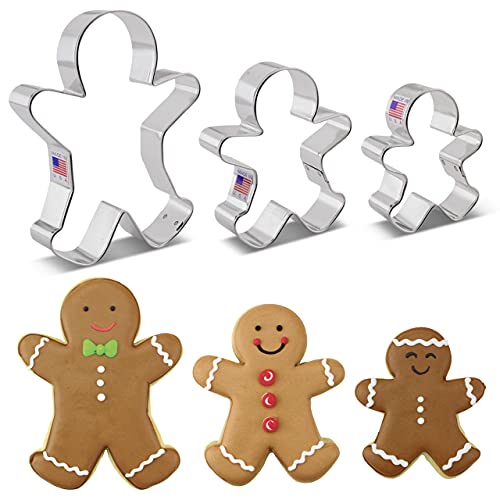 Gingerbread Man Cookie Cutters 3-Pc. Set N670081