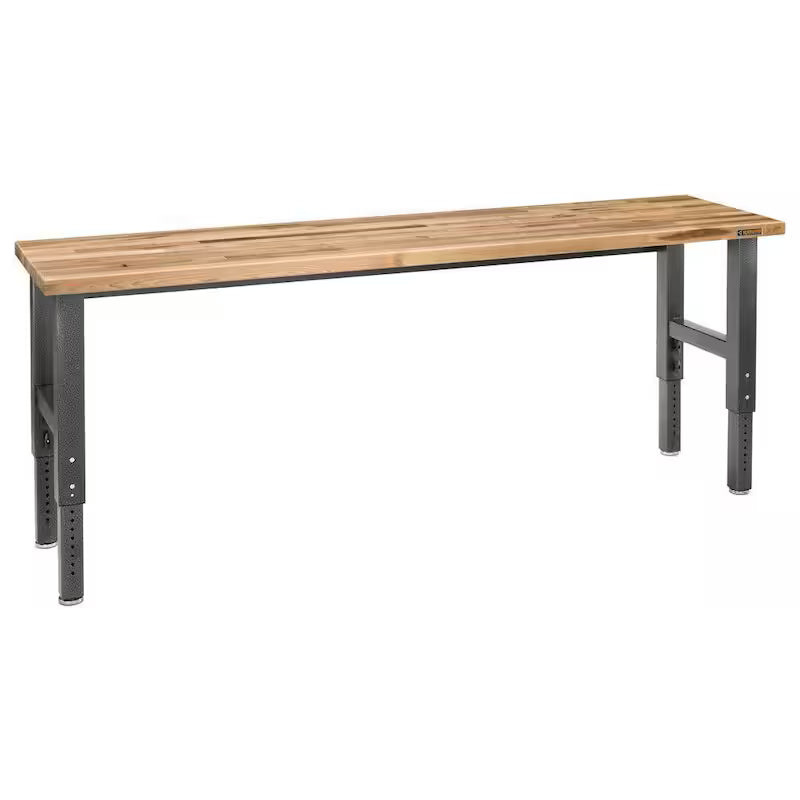Adjustable Height Birch Top Workbench I392112