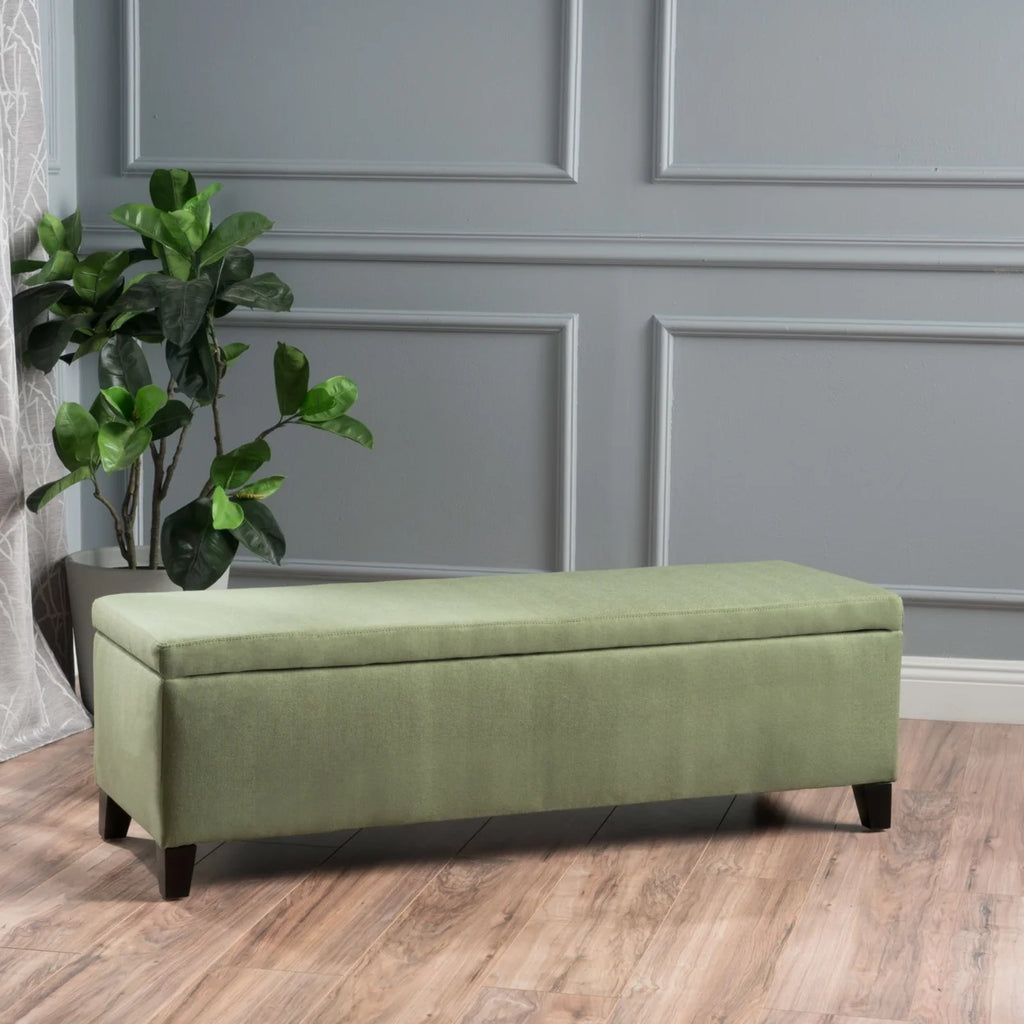 Black Checkerboard Fabric Storage Ottoman C711754
